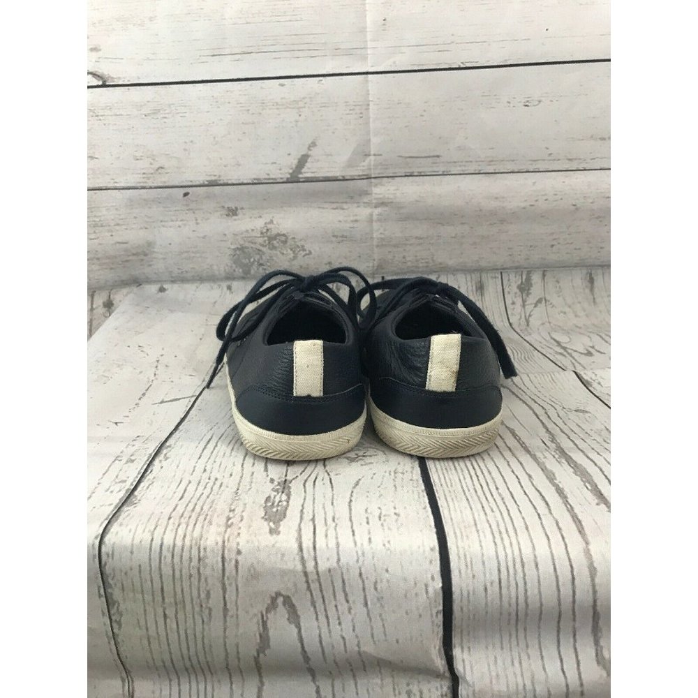 Lacoste Haneda Blue Leather Athletic Casual Shoes - Picture 3 of 11